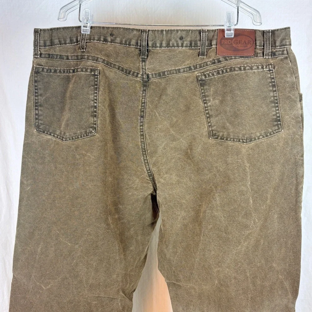 Wrangler Pro Gear Mens 42x30 Brown Brush Hunting Canvas Overlay Workwear Pants